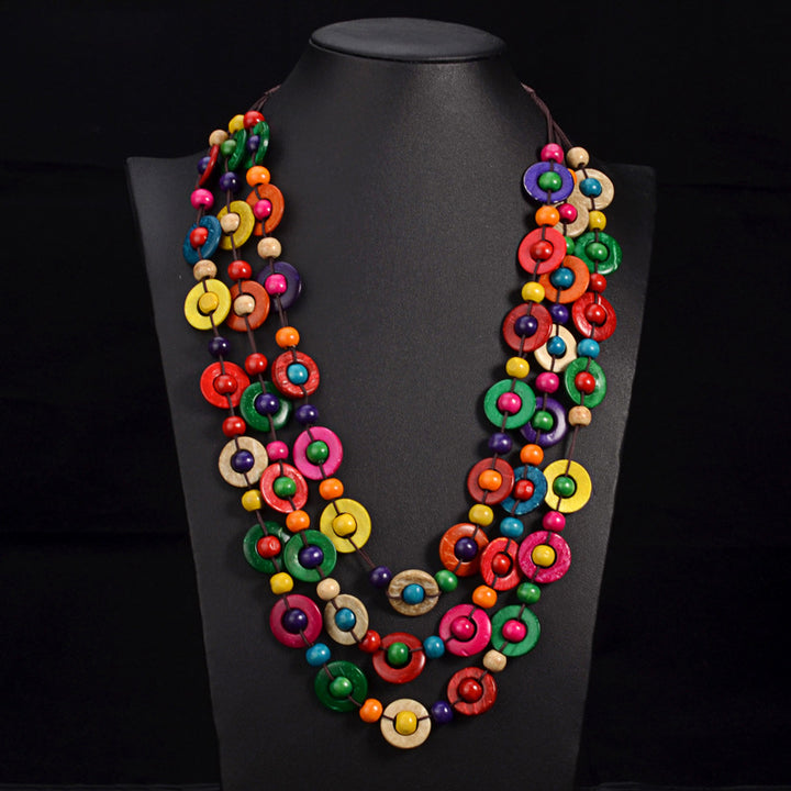 Ethnic style multilayer necklace