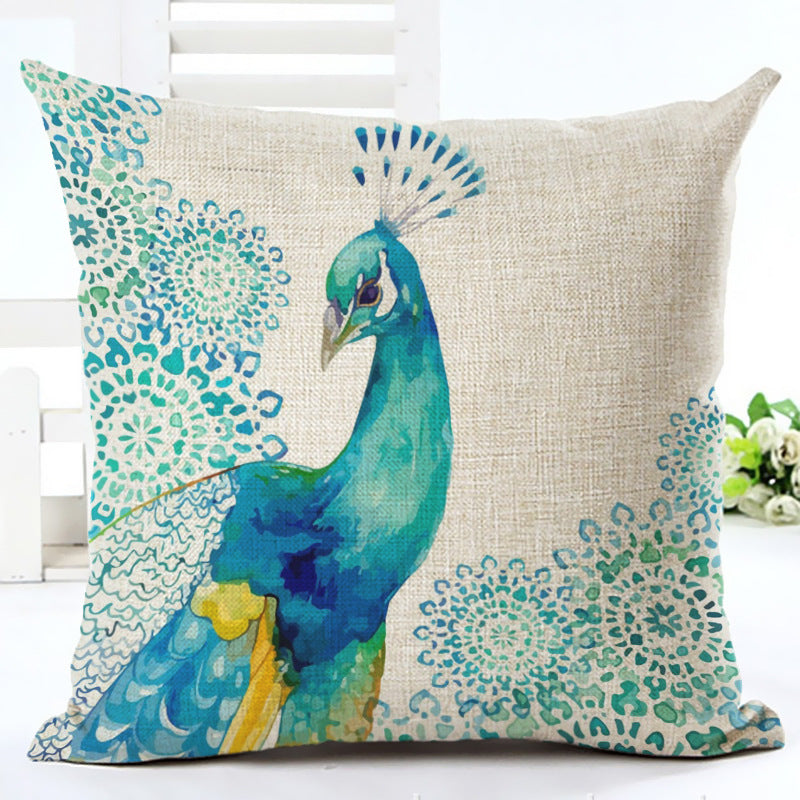 Peacock Cushion Cover