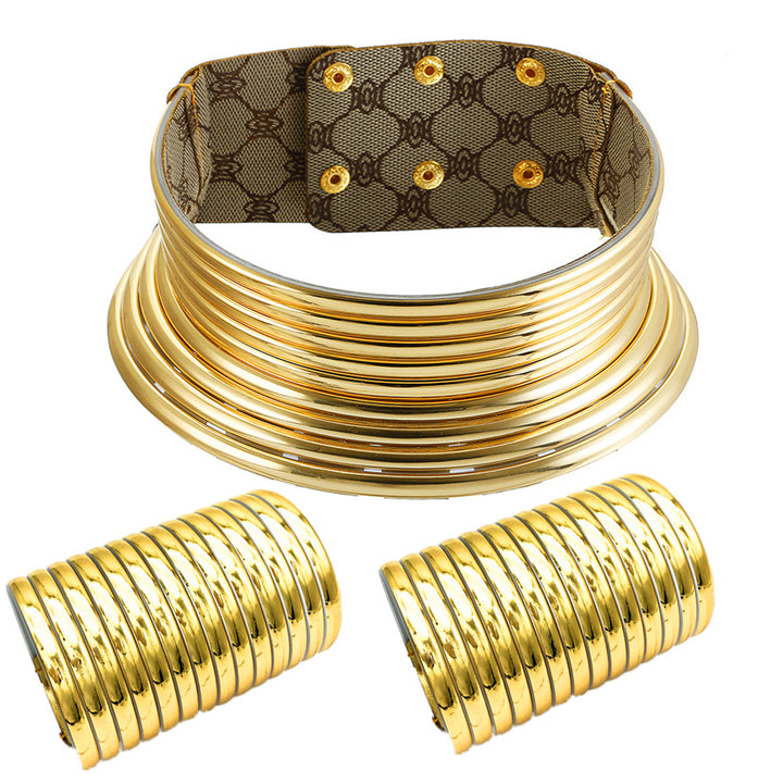 African Collar and Bracelet Set