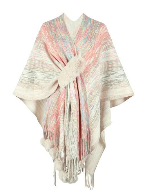 Secured Fringe Hem Poncho