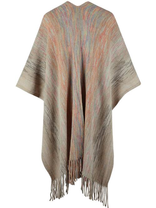 Secured Fringe Hem Poncho