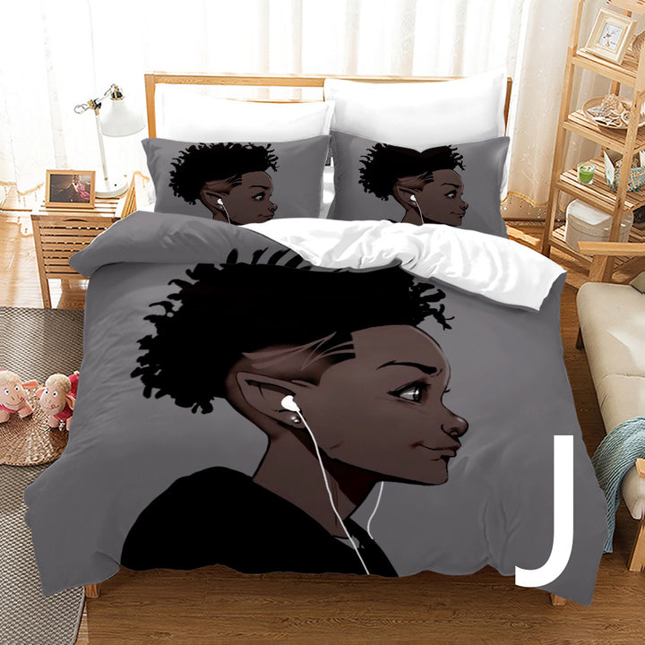 Duvet Bedding Set: Brown Sugar Girl