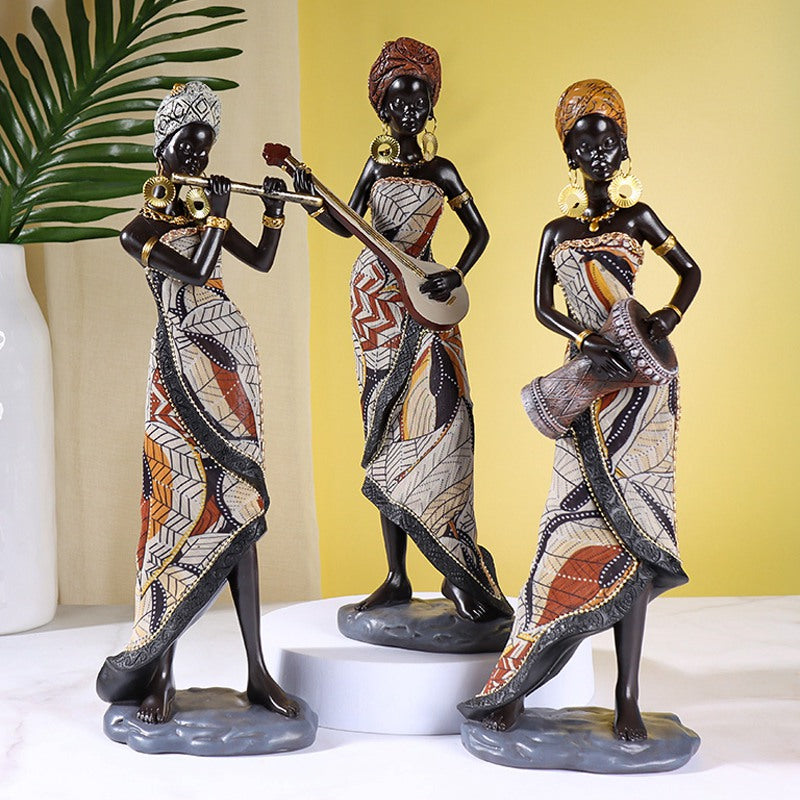 Musical African Ladies Sculpture