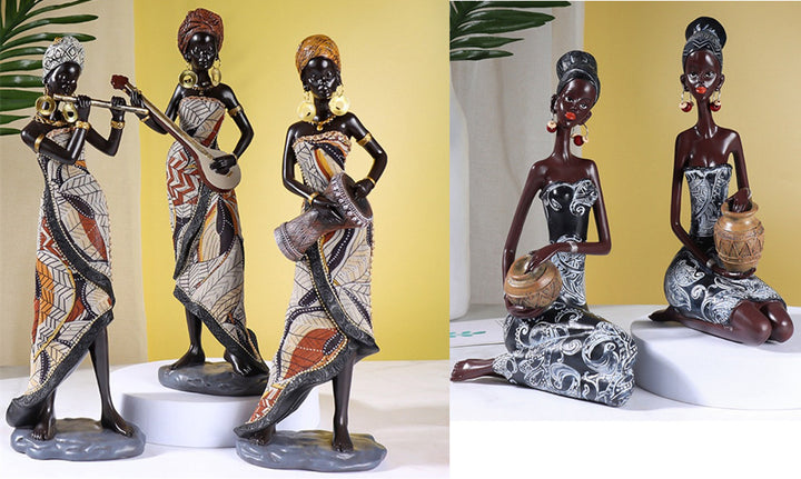 Musical African Ladies Sculpture