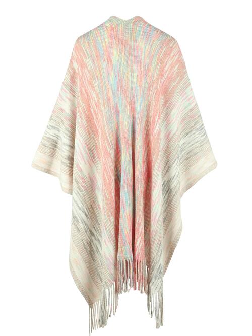 Secured Fringe Hem Poncho