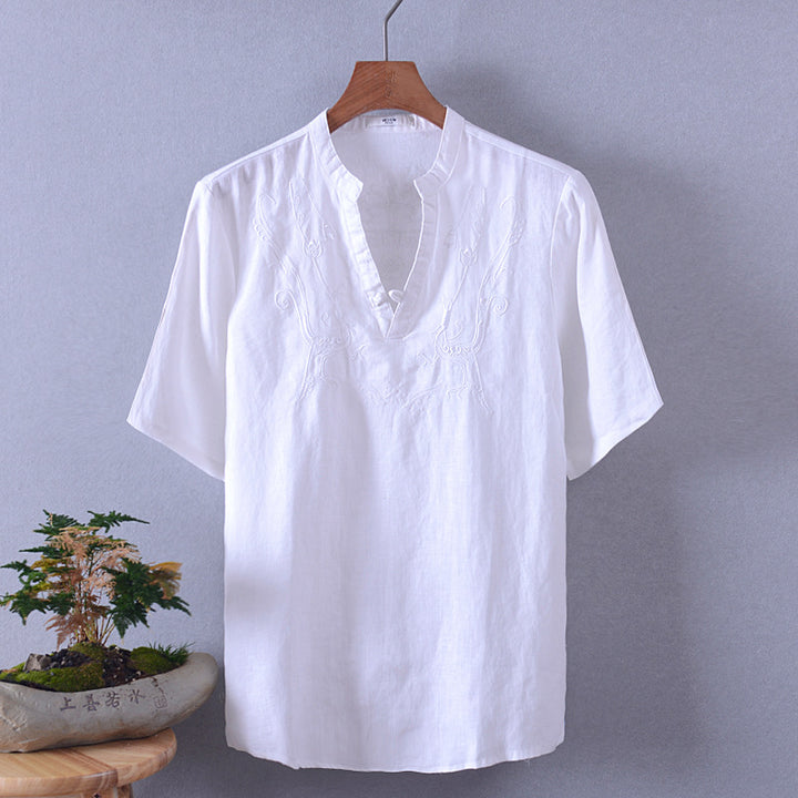 Linen embroidered shirt