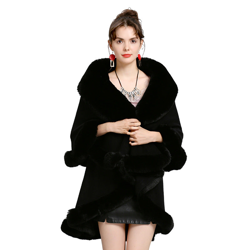 High Fashion Fur Shawl Cloak