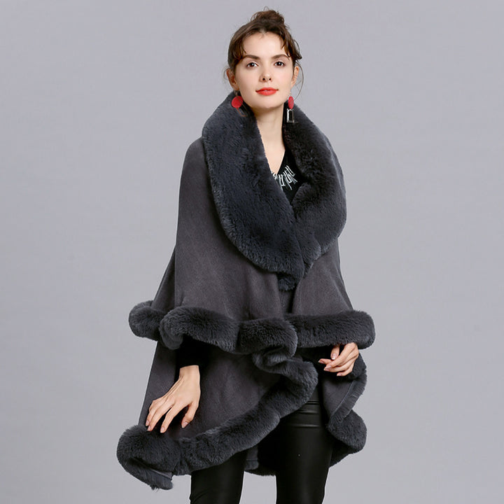 High Fashion Fur Shawl Cloak