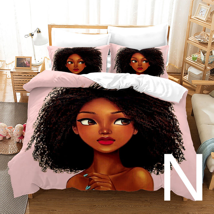 Duvet Bedding Set: Brown Sugar Girl