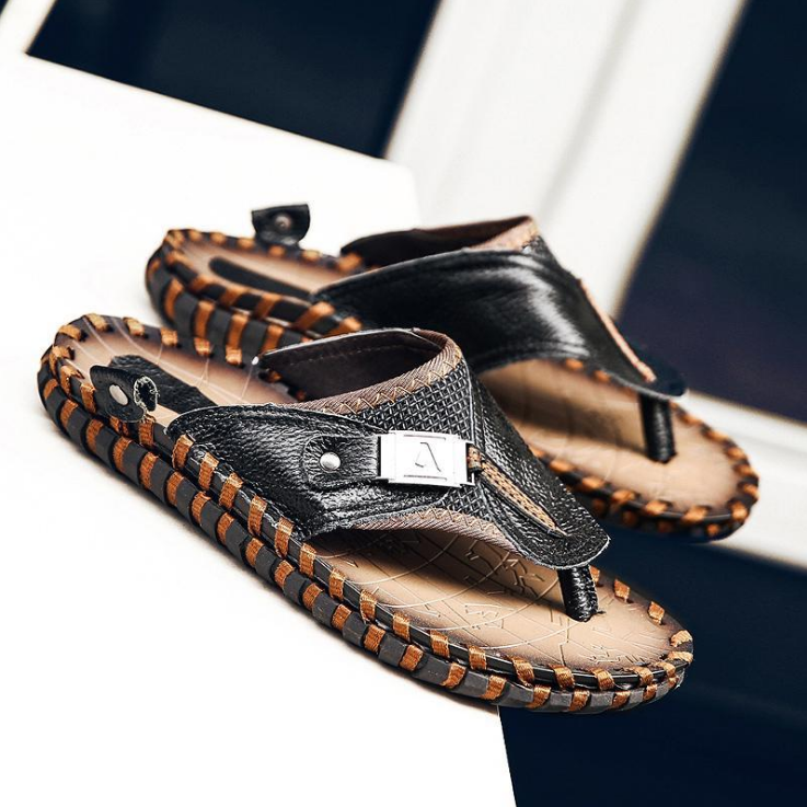 Chunky Braid leather sandals Mens