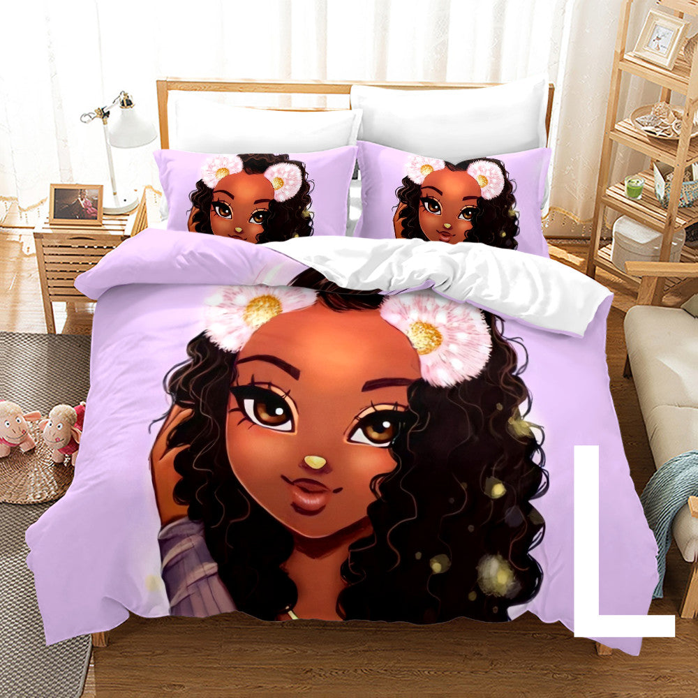 Duvet Bedding Set: Brown Sugar Girl