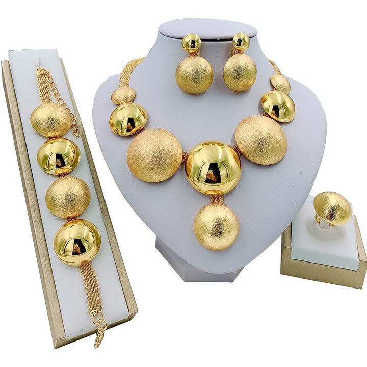 Domed Four-Piece Jewelry Set