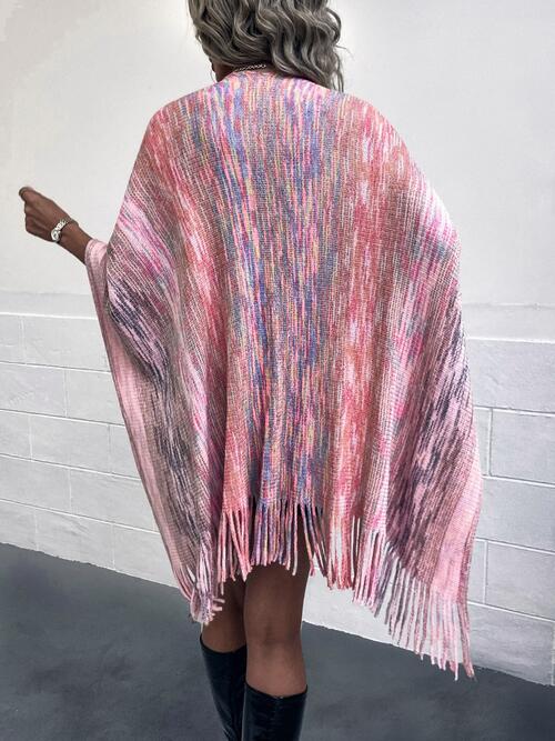 Secured Fringe Hem Poncho