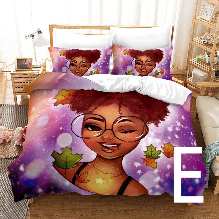 Duvet Bedding Set: Brown Sugar Girl