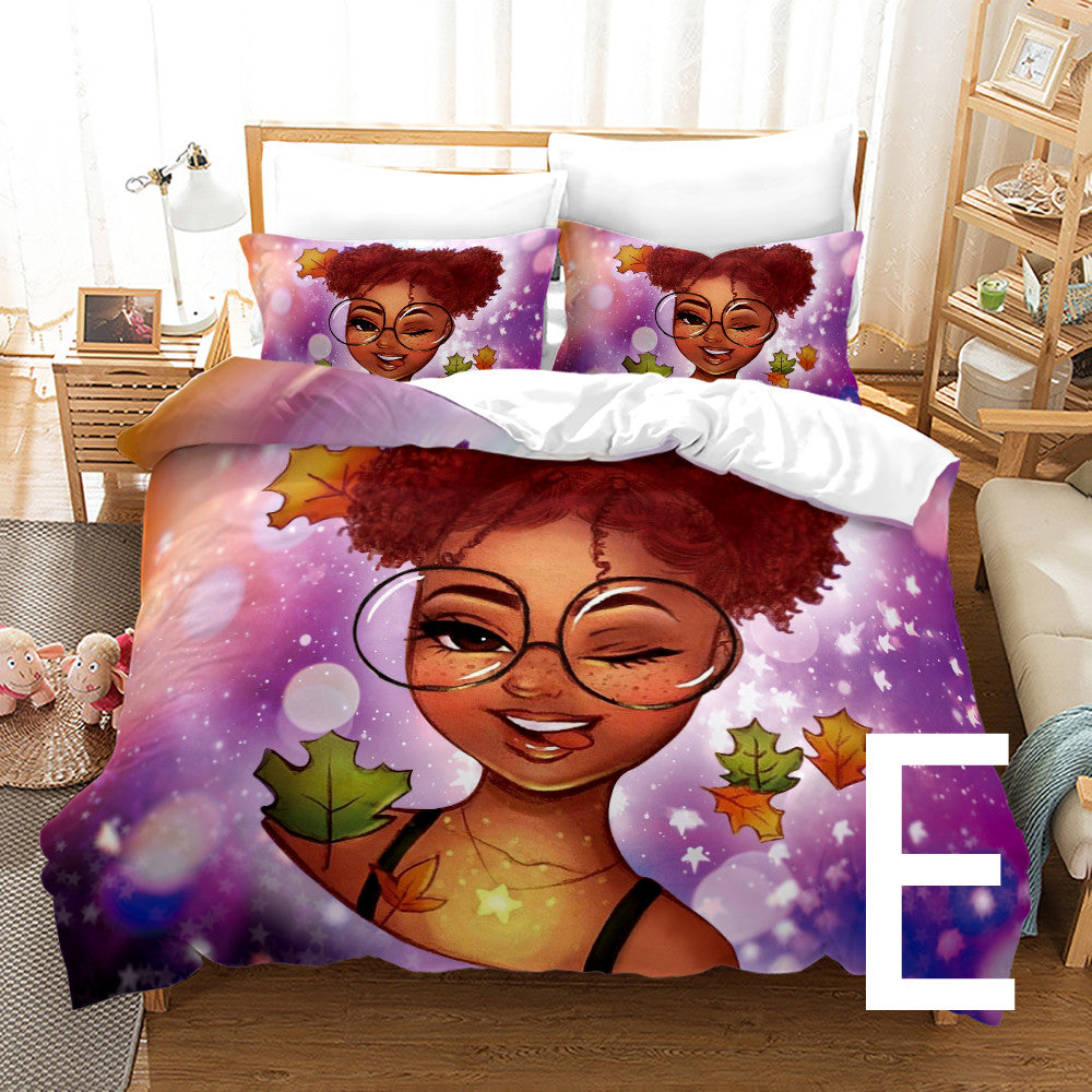 Duvet Bedding Set: Brown Sugar Girl