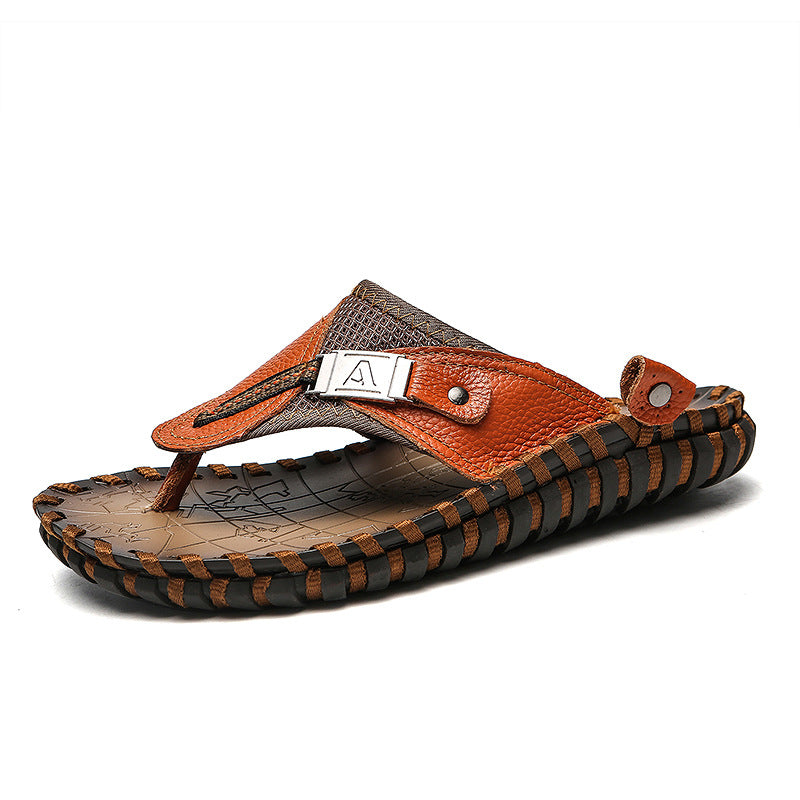 Chunky Braid leather sandals Mens