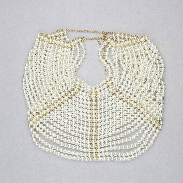 High Quality Elegant Pearl Shawl Necklace