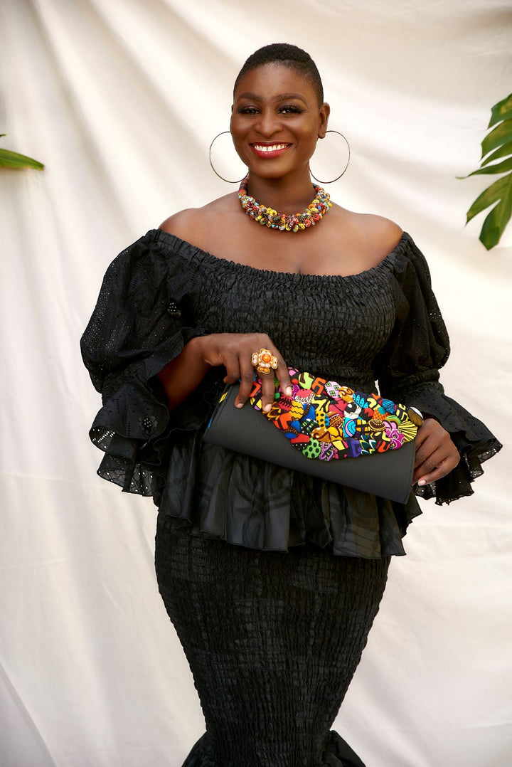 Button Encrusted Clutch