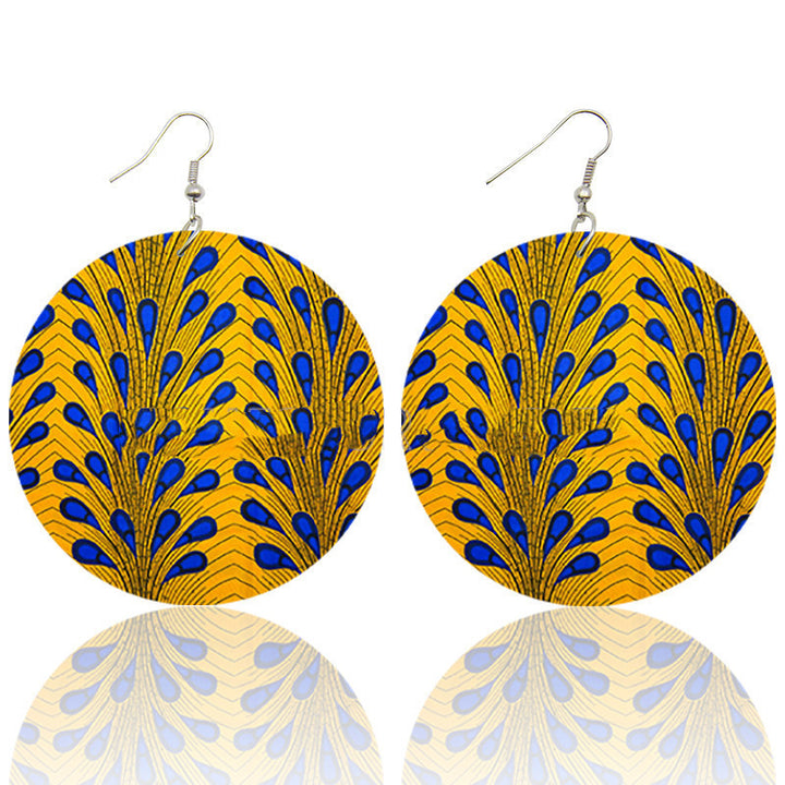 Ankara Print Wooden Earrings