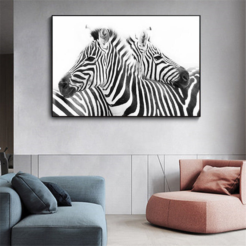 Black And White Zebra Painting