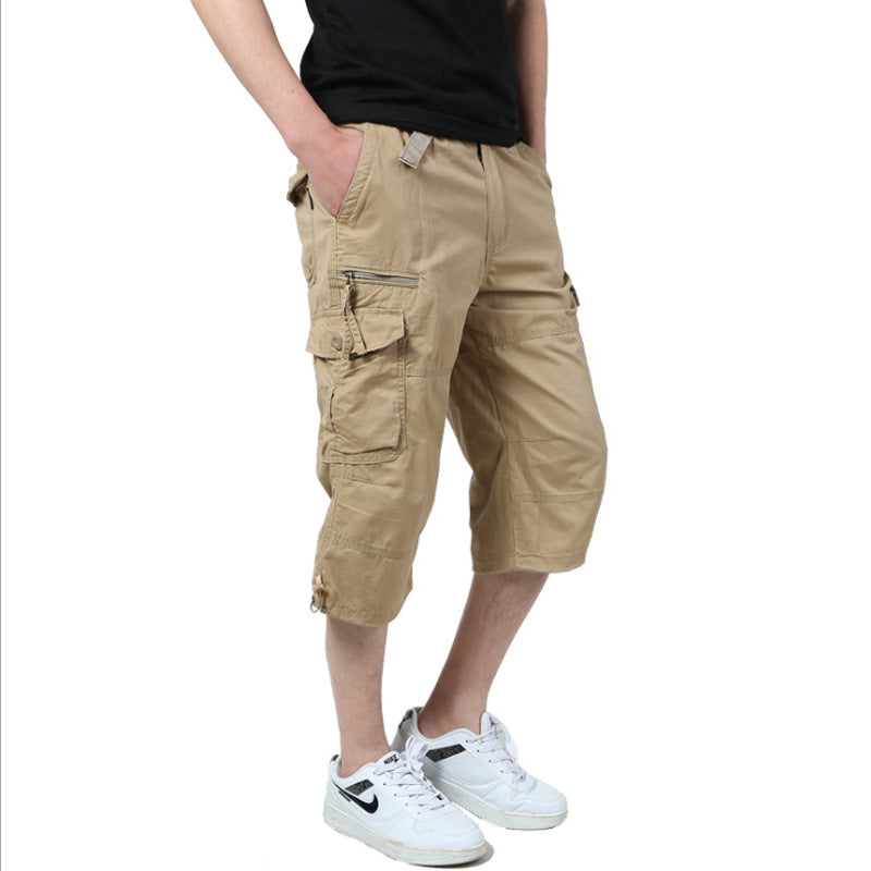 Summer Loose Cropped Trousers Shorts Men 7 Points