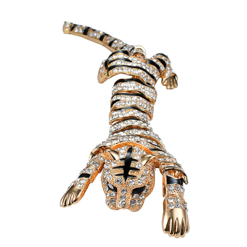 Tiger Brooch With Diamonds