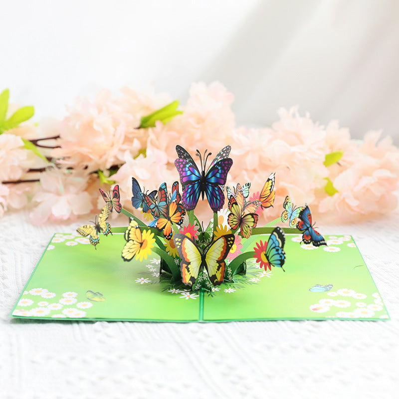 Mother's Day Pop-up Card With Colorful Butterflies