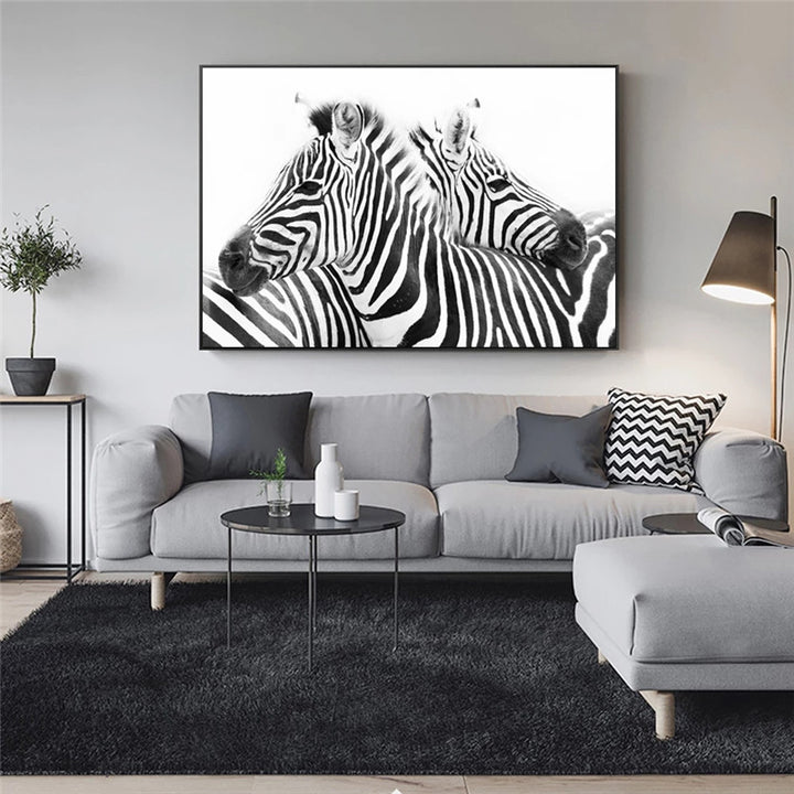 Black And White Zebra Painting