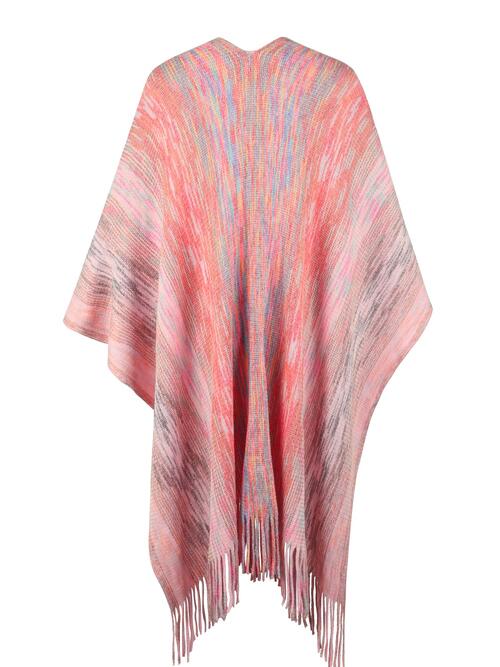 Secured Fringe Hem Poncho