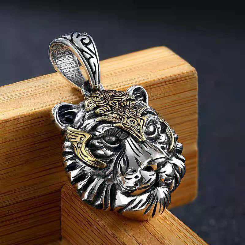 Tiger Head Pendant Men's Personalized Necklace Pendant