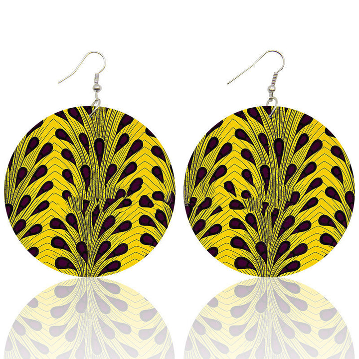 Ankara Print Wooden Earrings