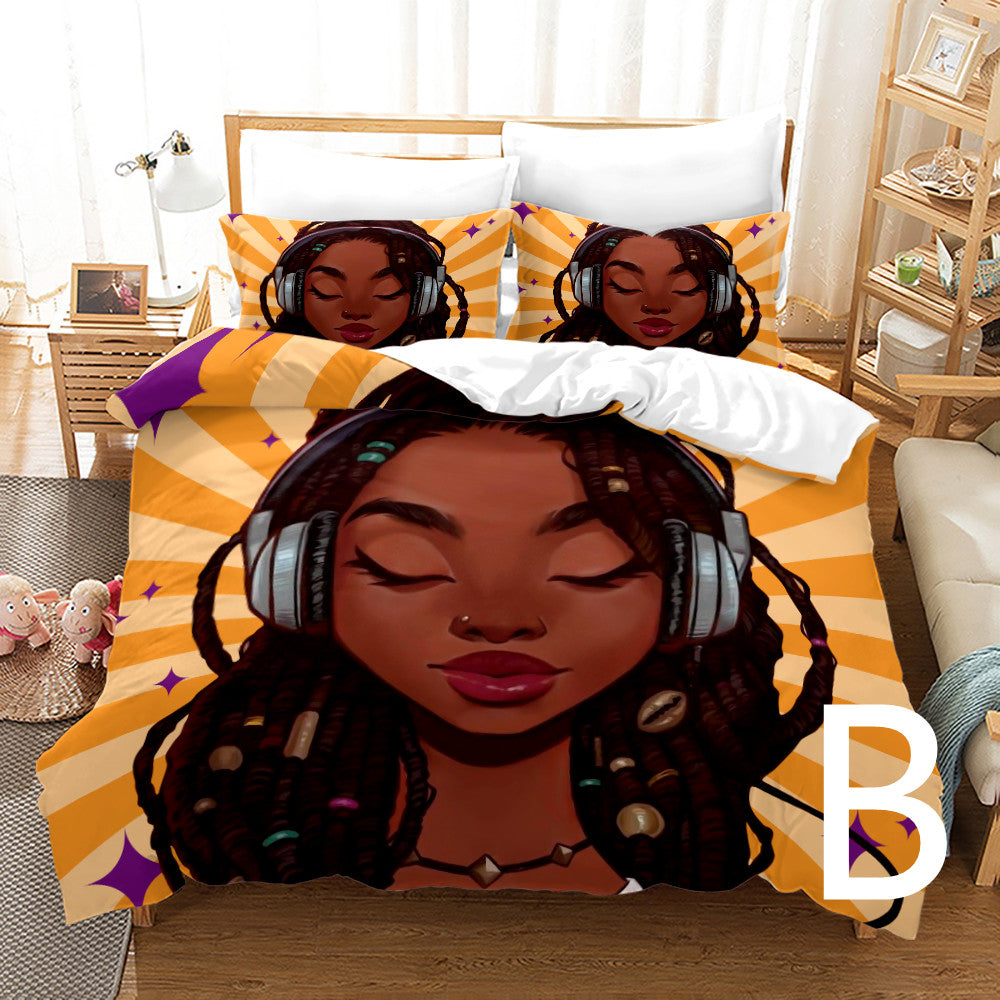 Duvet Bedding Set: Brown Sugar Girl