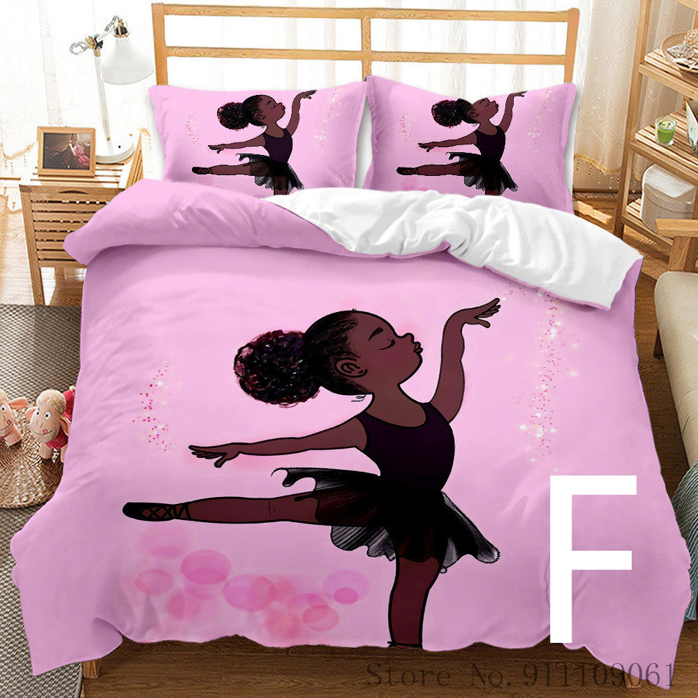 African Girl Bedding Set Children Bedroom Decoration