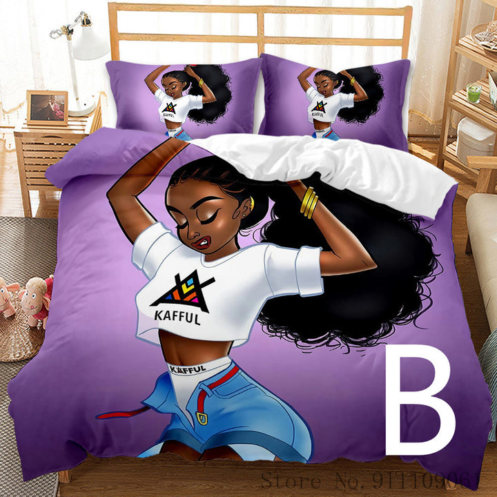 African Girl Bedding Set Children Bedroom Decoration