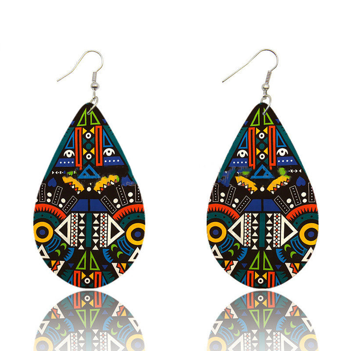 Bohemian Ankara Headband Print Earrings