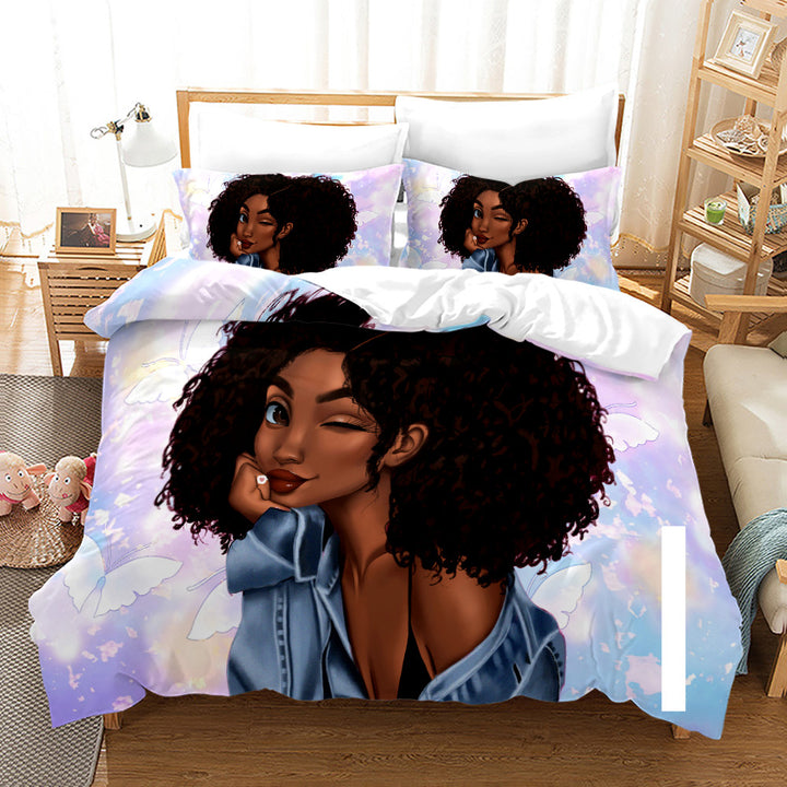 Duvet Bedding Set: Brown Sugar Girl